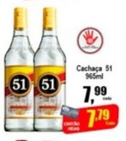 Higa's Supermercado Cachaca 51 965ml oferta