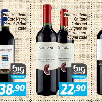Supermercados Big Compra Vinho oferta