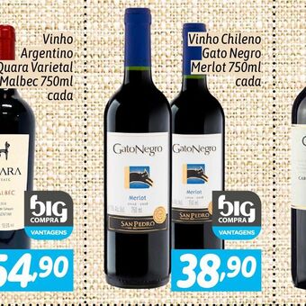 Supermercados Big Compra Vinho oferta
