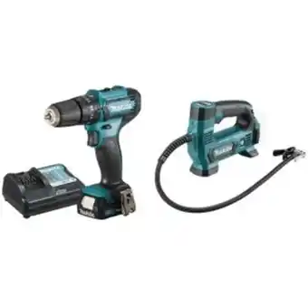 Lojas TaQi Furadeira parafusadeira industrial makita e compressor de ar mp100dz oferta