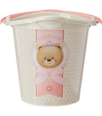 Freitas Varejo Balde infantil de plástico ursa rosa plasútil 8l 8199 oferta