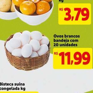 Mercado Extra Ovos brancos oferta