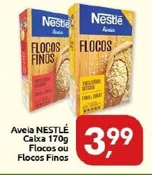 Supermercados Nori Aveia Nestle Caixa 170g Flocos ou Flocos Finos oferta