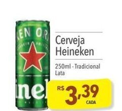 Supermercados Condor Cerveja Heineken 250ml oferta