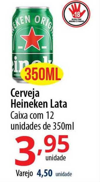 Cerveja heineken lata