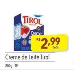 Supermercados Condor Creme de Leite Tirol 200g tp oferta