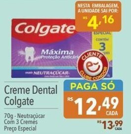 Supermercados Condor Creme Dental Colgate 70g oferta