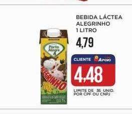 Apoio Mineiro Bebida láctea alegrinho oferta