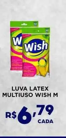 Luva latex multiuso wish m