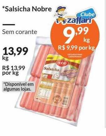 Zaffari Salsicha nobre oferta