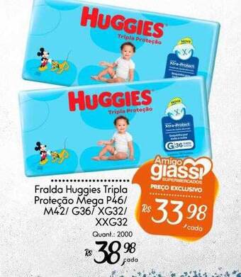 Giassi Supermercados Fralda huggies tripla proteção mega oferta
