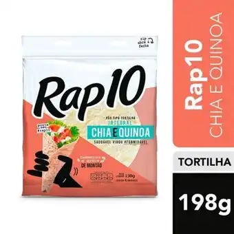 Tortilha integral rap10 chia e quinoa 198g