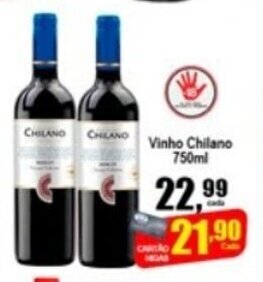 Higa's Supermercado Vinho Chileno 750ml oferta