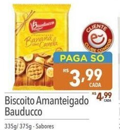 Supermercados Condor Biscoito Amanteigado Bauducco 335/375g sabores oferta
