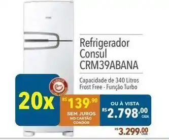 Supermercados Condor Refrigerador Consul oferta