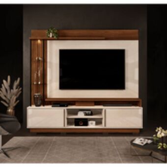 Novo Mundo Estante home martino em mdf/mdp com led para tv até 70'' dj móveis oferta