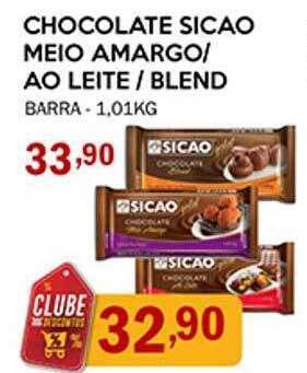 Decisão Atacarejo Chocolate sicao meio amargo ao leite blend oferta