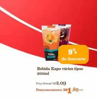 Mercadinhos São Luiz Bebida kapo varios tipos 9% de desconto oferta