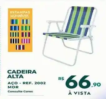 Cadeira alta aço