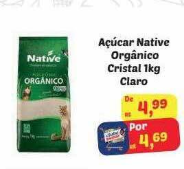 Semar Supermercado Açúcar native orgânico cristal claro oferta