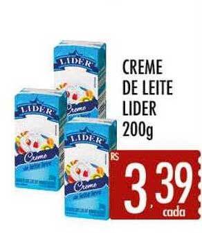 Supermercados Avenida Creme de leite lider oferta