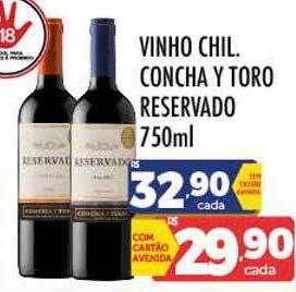 Supermercados Avenida Vinho chil. concha y toro reservado oferta