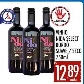 Supermercados Avenida Vinho nida select bordô suave - seco oferta