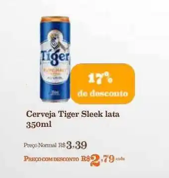 Mercadinhos São Luiz Cerveja tiger sleek lata 17% de desconto oferta