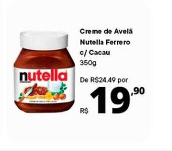 Supermercados Baklizi Creme avelã nutella ferrero c- cacau oferta
