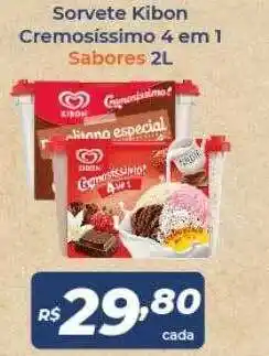 Atakarejo Sorvete kibon cremosissimo 4 em 1 sabores oferta