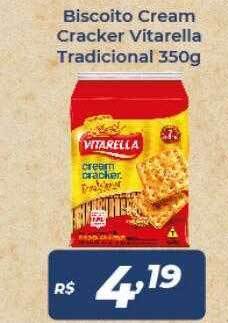 Atakarejo Biscoito cream cracker vitarella tradicional oferta