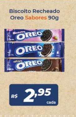 Biscoito recheado oreo sabores