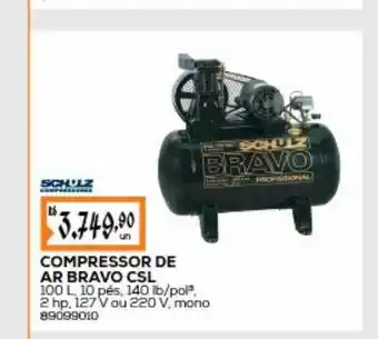 Obramax Schuz compressor de ar bravo csl oferta