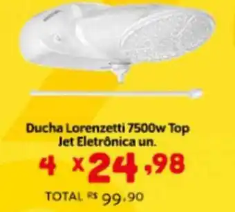 Ducha lorenzetti 7500w top jet eletrônica un