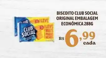 Bahamas Supermercados Biscoito club social original embalagem econômica oferta