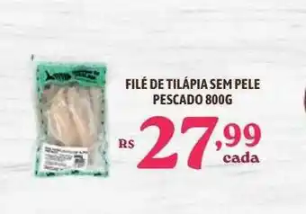 Bahamas Supermercados Filé de tilápia sem pele pescado oferta