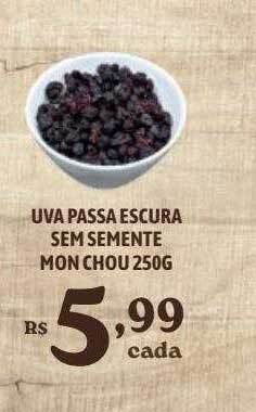 Bahamas Supermercados Uva passa escura sem semente mon chou oferta