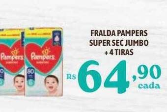 Bahamas Supermercados Fralda pampers super sec jumbo +4 tiras oferta