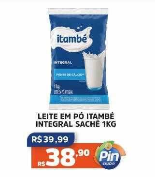 Pinheiro Supermercado Leite em pó itambé integral sachê oferta