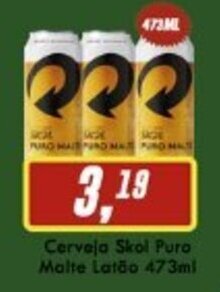 Cerveja Skol Puro Malte latao 473ml