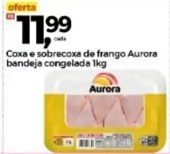 Frangolândia Coxa e Sobrecoxa de frango Aurora bandeja cong. 1kg oferta