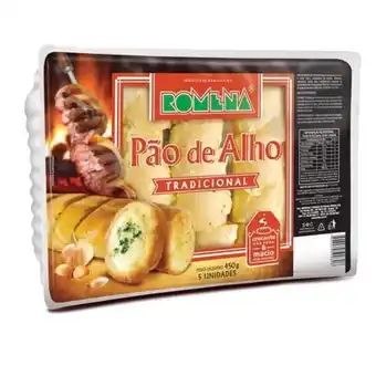 Supermercados Andreazza Pão de alho romena tradicional embalagem 450g oferta
