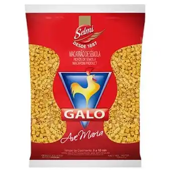 Santo Supermercados Macarrão de sêmola galo ave maria pacote 500g oferta