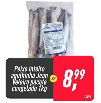 Frangolândia Peixe Inteiro Agulhinha Jean Veleiro pacote congelado 1kg oferta