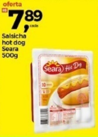 Frangolândia Salsicha Hot Dog Seara 500g oferta