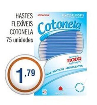 Hastes flexiveis Cotonela 75 unidades