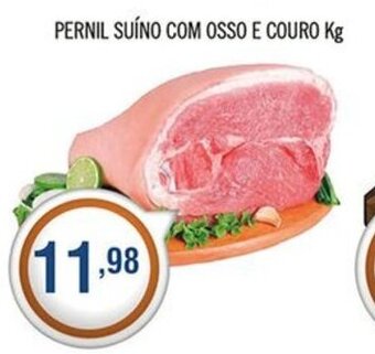 Central Supermercados pernil Suino com osso e couro 1kg oferta