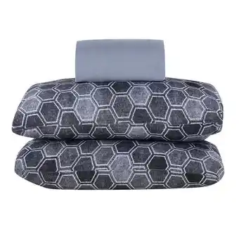 Lojas Havan Jogo de cama queen 3 peças malha slim - denim black oferta