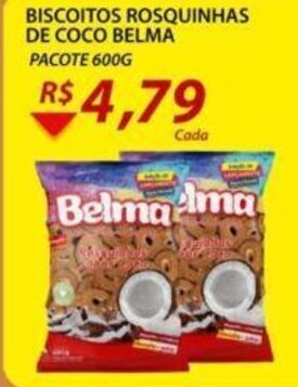 Biscoitos Rosquinhas de Coco Belma 600g