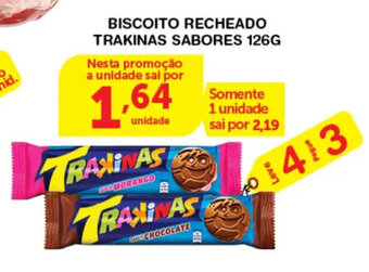 Biscoito Recheado Trakinas Sabores 126g